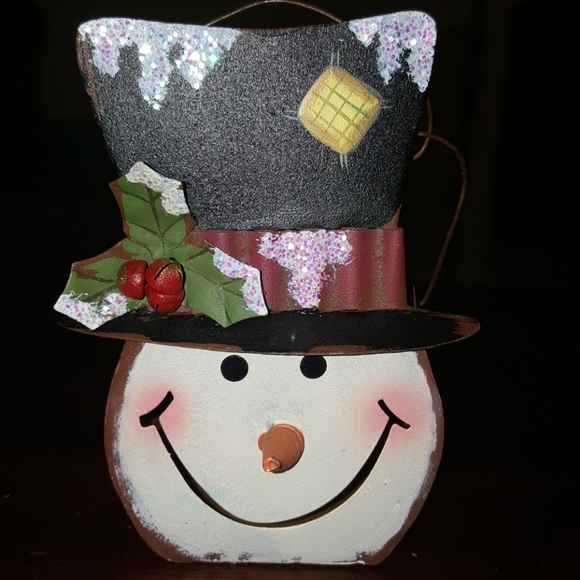 Unknown Other - Snowman candle holder